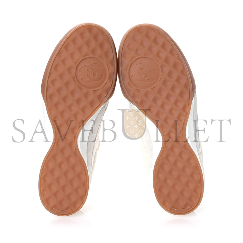 Ch*el suede calfskin quilted sneakers 36 g45336